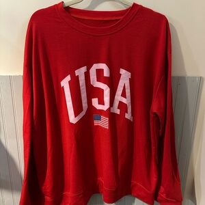 USA pull over crew neck